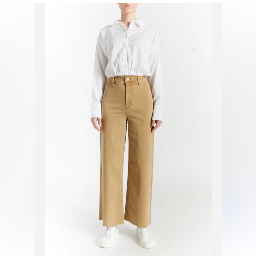 Oat New York Tan Wide Leg Jean